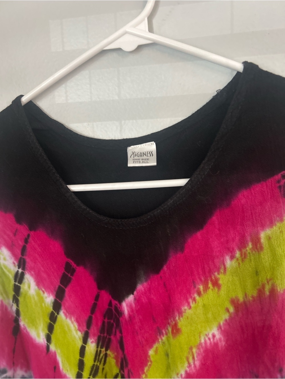 Women's Tie-Dye Tank Top in Pink & Lime
